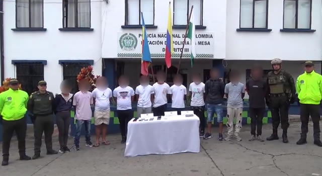 Cae banda delincuencial dedicada al sicariato y microtráfico en Cundinamarca, nueve son venezolanos