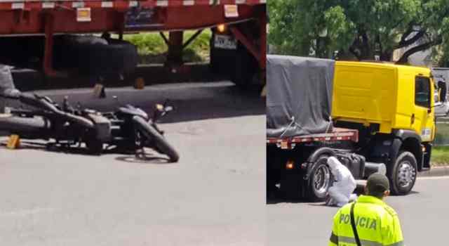 Motociclista quedó debajo de las llantas de un tractocamión en la Autopista Sur