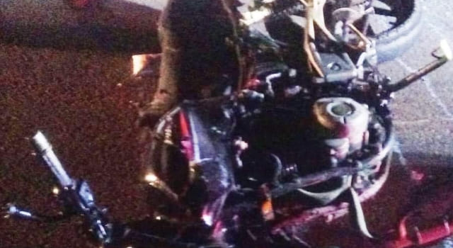 Motociclista se estrelló en la vía que conduce a San Antonio del Tequendama