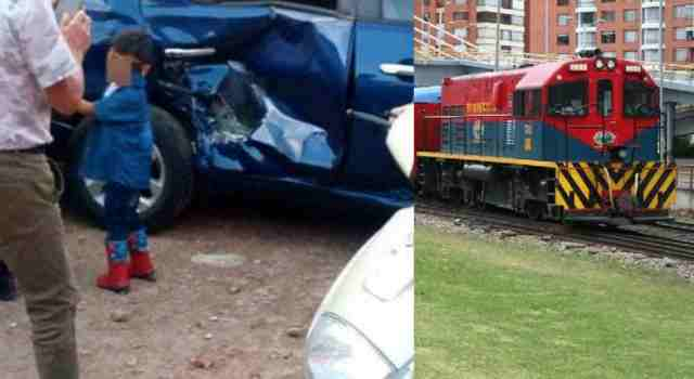 Tren de la Sabana se llevó por delante a un vehículo particular