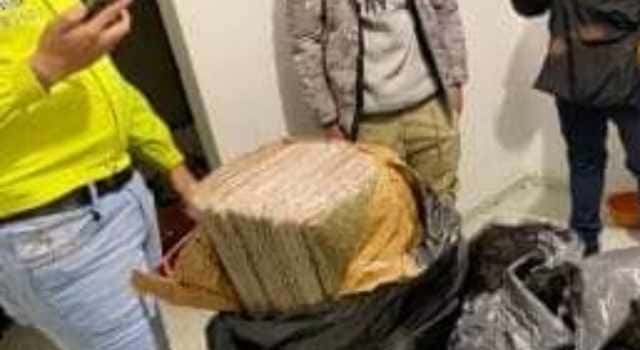 Incautaron 148 kilos de marihuana en un inmueble de Soacha