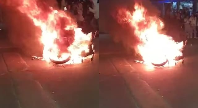 incineraron la motocicleta de dos ladrones en Bosa