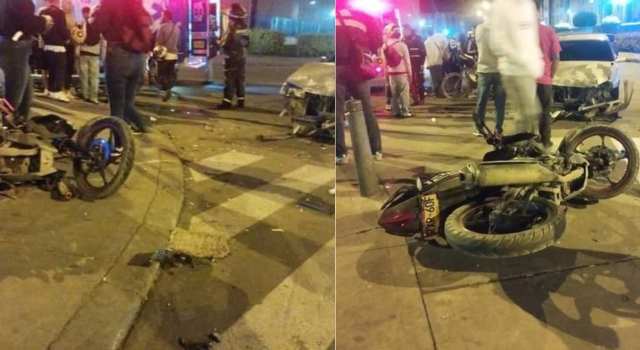 Vehículo chocó contra un motociclista en Ciudad Verde