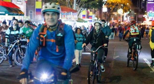 Rutas para la ciclovía nocturna navideña en Bogotá
