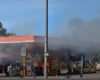 Incendio en estación de gasolina Primax en Bogotá