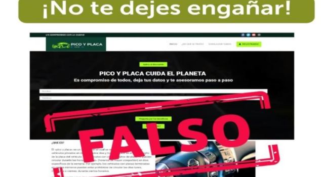 permisos falsos de pico y placa solidario en Bogotá