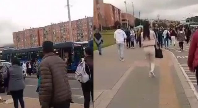 Choque entre un bus de Transmilenio y un ciclista ocasionó el cierre temporal de la estación Molinos