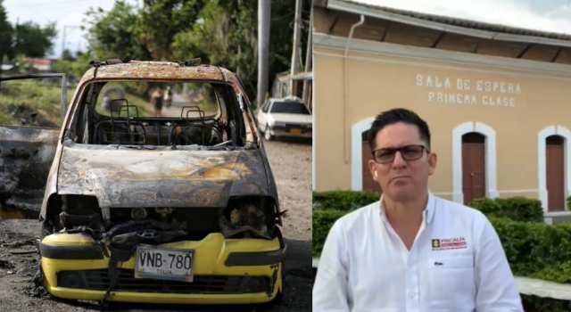 A la cárcel presuntos responsables de incinerar un taxi en Valle del Cauca