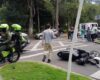 Presuntos ladrones cayeron de una moto mientras intentaban huir en Bogotá