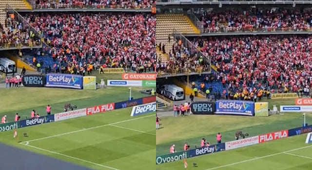 Disturbios en el estadio El Campín de Bogotá entre hinchas del Tolima y Santa Fe