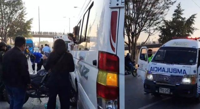 Motociclista chocó con una camioneta tipo van en Soacha