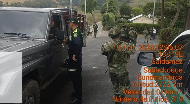Se refuerza la seguridad en Subachoque, Cundinamarca