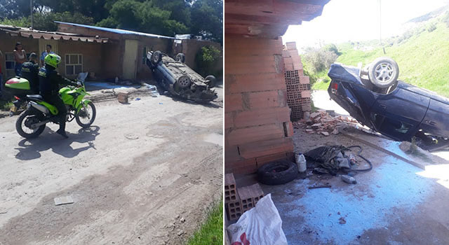 Accidente en Soacha deja una persona herida y una casa averiada