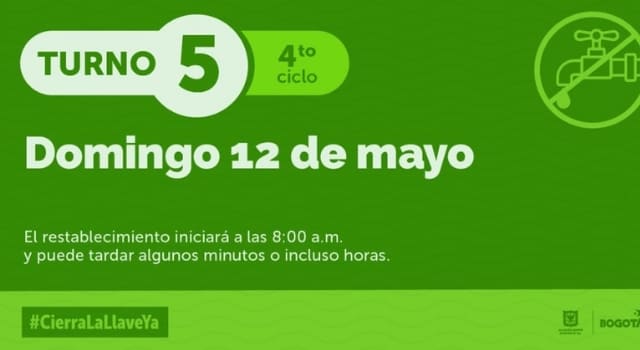 Durante 24 horas 6 localidades tendrán racionamiento de agua en Bogotá