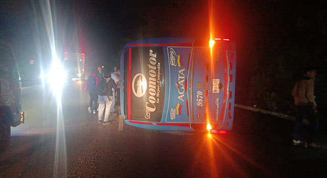 Accidente de bus entre Fusagasugá y Melgar dejó varios heridos