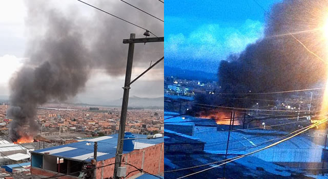 [VIDEOS] Controlado incendio en fábrica de plásticos en Soacha ubicada en la zona industrial de Cazuca