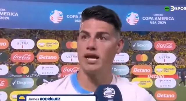 Emotivo mensaje de James Rodríguez tras la victoria contra Uruguay