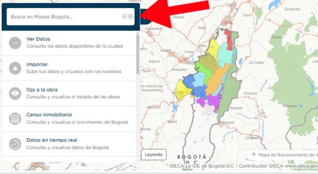 Mapas Bogotá permite consultar el día y turno de racionamiento de agua en Bogotá