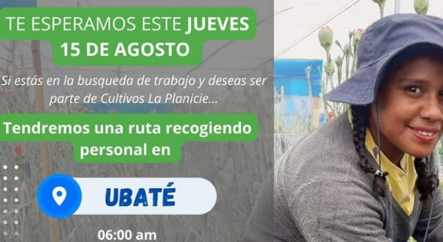 Convocatoria laboral en Ubaté