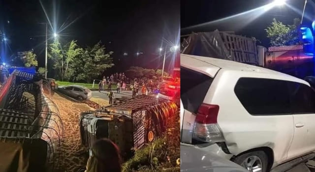 Accidente de tránsito en la vía Bogotá - Villavicencio sector Chipaque