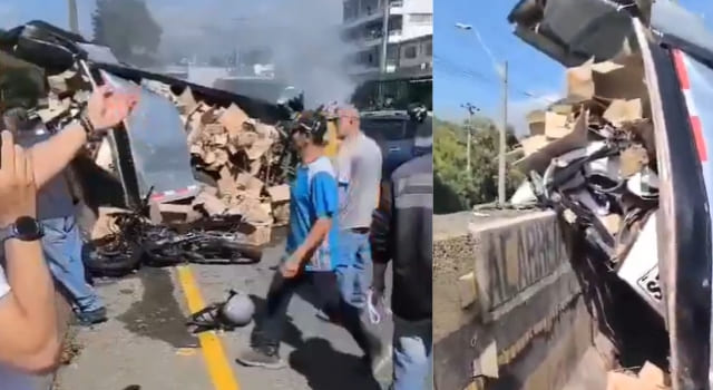 Accidente de tránsito en Copacabana Antioquia dejó dos muertos y un herido