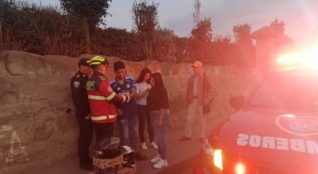 Accidente de tránsito en la vía Tabio - Tenjo dejó un motociclista herido