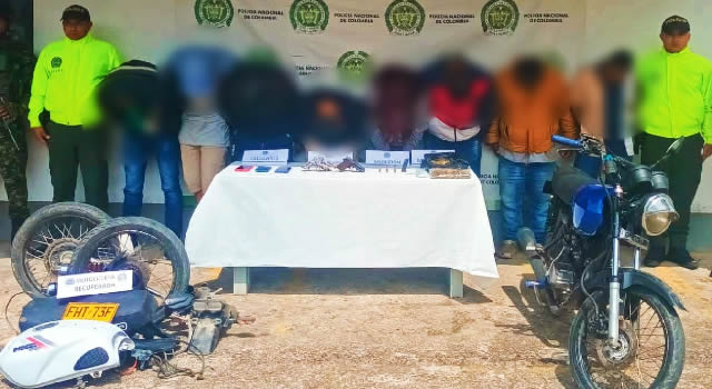 Capturan a 8 delincuentes dedicados al tráfico de estupefacientes en Fusagasugá