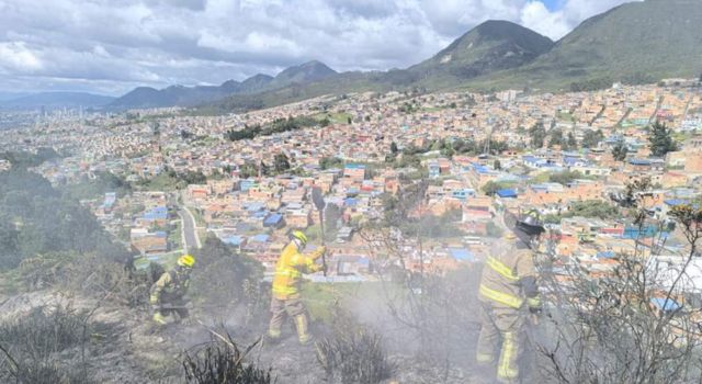 Incendio forestal en el barrio Bellavista