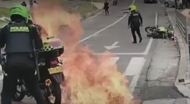 Protestas en la universidad Distrital, encapuchados quisieron quemar a dos policías