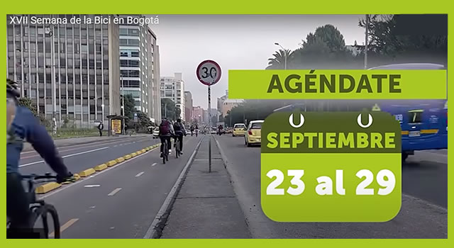 Programación de la Semana de la Bicicleta en Bogotá