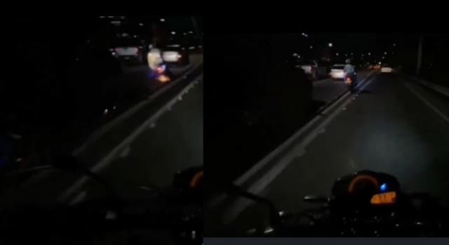 accidente en la Autopista Norte, un motociclista habría perdido el control de su vehículo