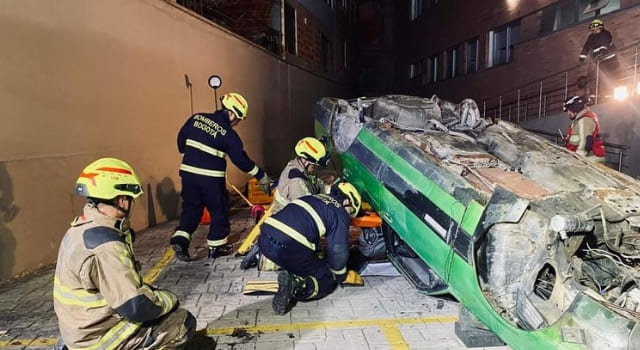 Simulacro técnico de rescate orientado por Bomberos de Bellavista