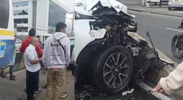 Accidente en la vía Cajicá - Bogotá generó importante congestión vial