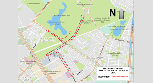 Desvíos y cierres viales por la Carrera atlética del Servicio Civil en Bogotá este domingo 13 de octubre