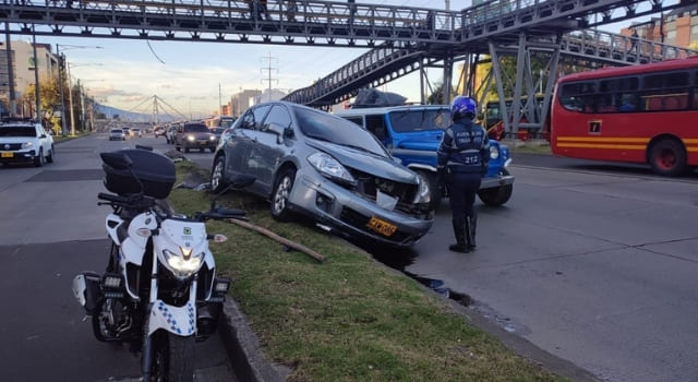 Choque en la autopista Norte, aún no hay reporte de heridos