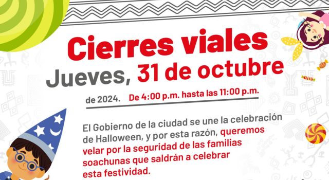 Cierres viales por celebración de Halloween en Soacha