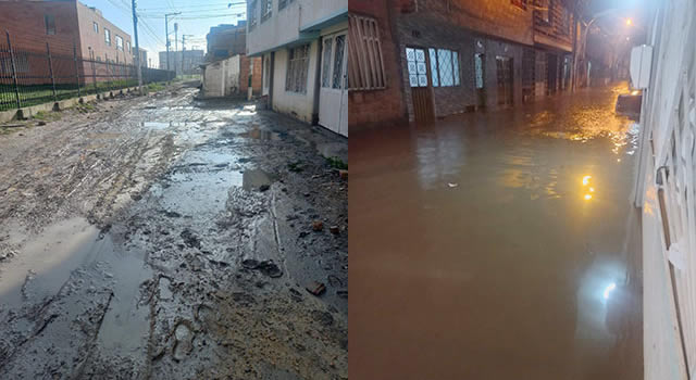 [VIDEO] Inundaciones en el barrio Danubio de Soacha tras fuerte aguacero