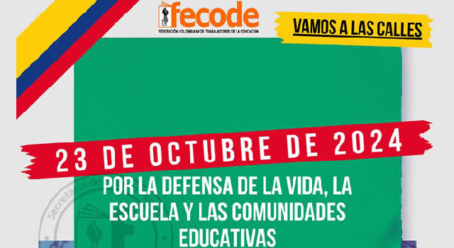 Habrá movilizaciones de Fecode el miércoles 23 de octubre, ¿la razón? Les contamos