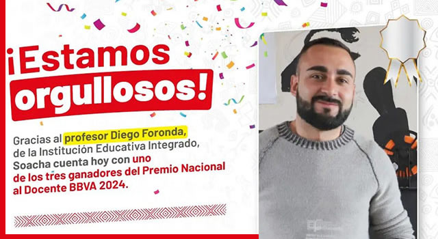 Profesor de Soacha, uno de los ganadores del Premio Nacional Docente