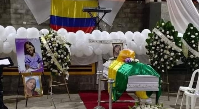 recibieron el cuerpo de Sofía Delgado en Candelaria, Valle del Cauca