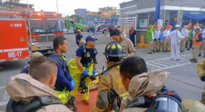 simulacro de emergencia en la estación de Venecia