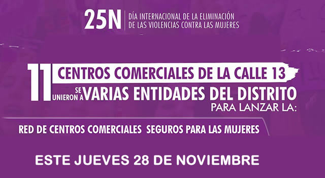 Este jueves se lanza la Red de Centros Comerciales Seguros para las Mujeres