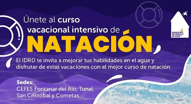 Cursos vacacionales de natación en Bogotá