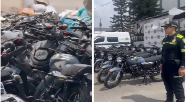 Las autoridades de Bogotá recuperaron 37 motocicletas valoradas en más de 230 millones de pesos. Los vehículos fueron encontrados en un camión hurtado días atrás en la calle 13.