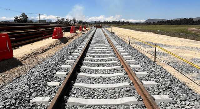 Avanza la instalación de los rieles de la Línea 1 del Metro de Bogotá