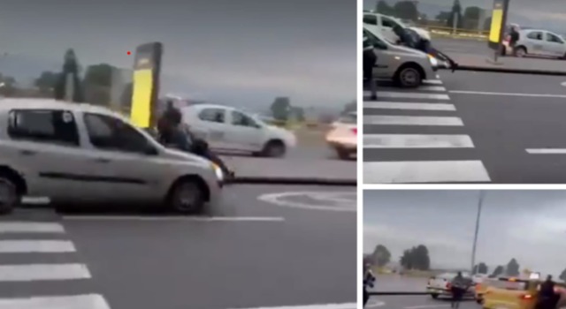 Un conductor arrolló a un agente de tránsito que intentaba imponerle un comparendo cerca del aeropuerto El Dorado. El infractor huyó tras llevar al funcionario en el capó del vehículo por 50 metros.