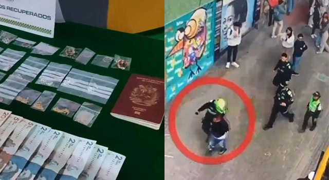 Capturado hombre que hurtaba turistas extranjeros en Bogotá, tenía $19 millones entre dinero y objetos robados