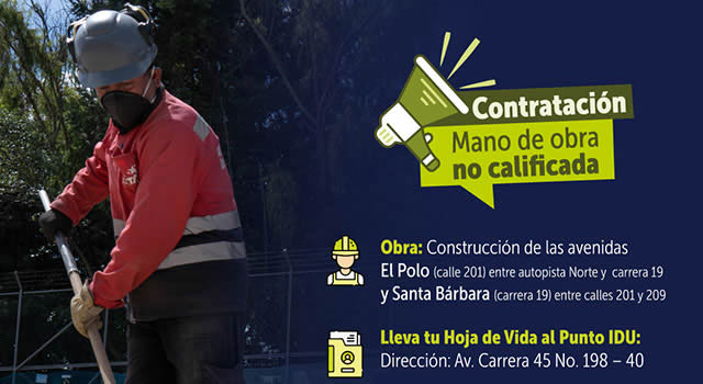 Hay trabajo en Bogotá para mano de obra no calificada