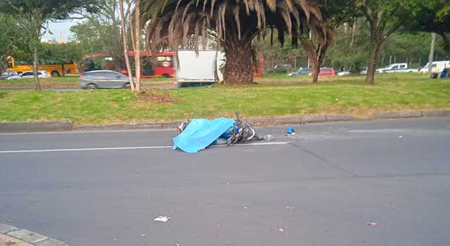 Accidente de tránsito en Bogotá deja un motociclista muerto