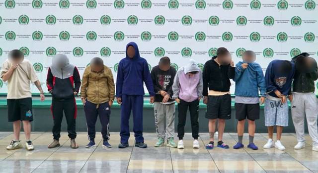 Las autoridades lograron la captura de 11 personas señaladas de integrar banda dedicada al hurto de vehículos en Bogotá. La organización operaba en varias localidades y habría ganado 1.200 millones de pesos en robos.